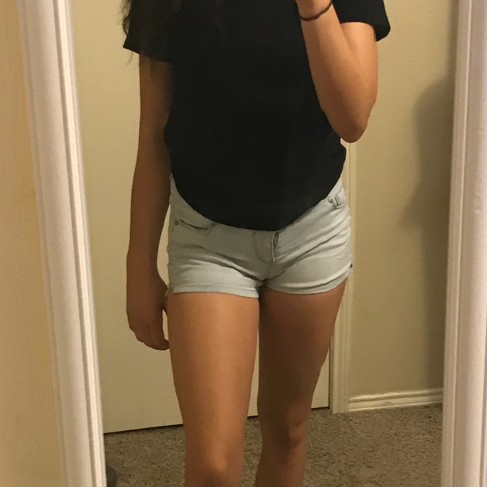 Light Wash Denim Shorts